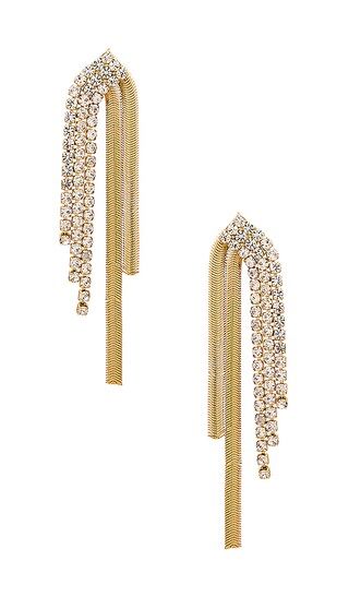Flat Chain Earrings in Gold | Revolve Clothing (Global)