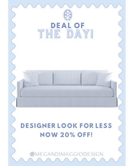And great news if you are loving the Serena & Lily look of this bench seat pin stripe sofa!! It’s a look for less and it’s now 20% OFF!! 😍🙌🏻 so pretty for a coastal home!

#LTKfamily #LTKsalealert #LTKhome