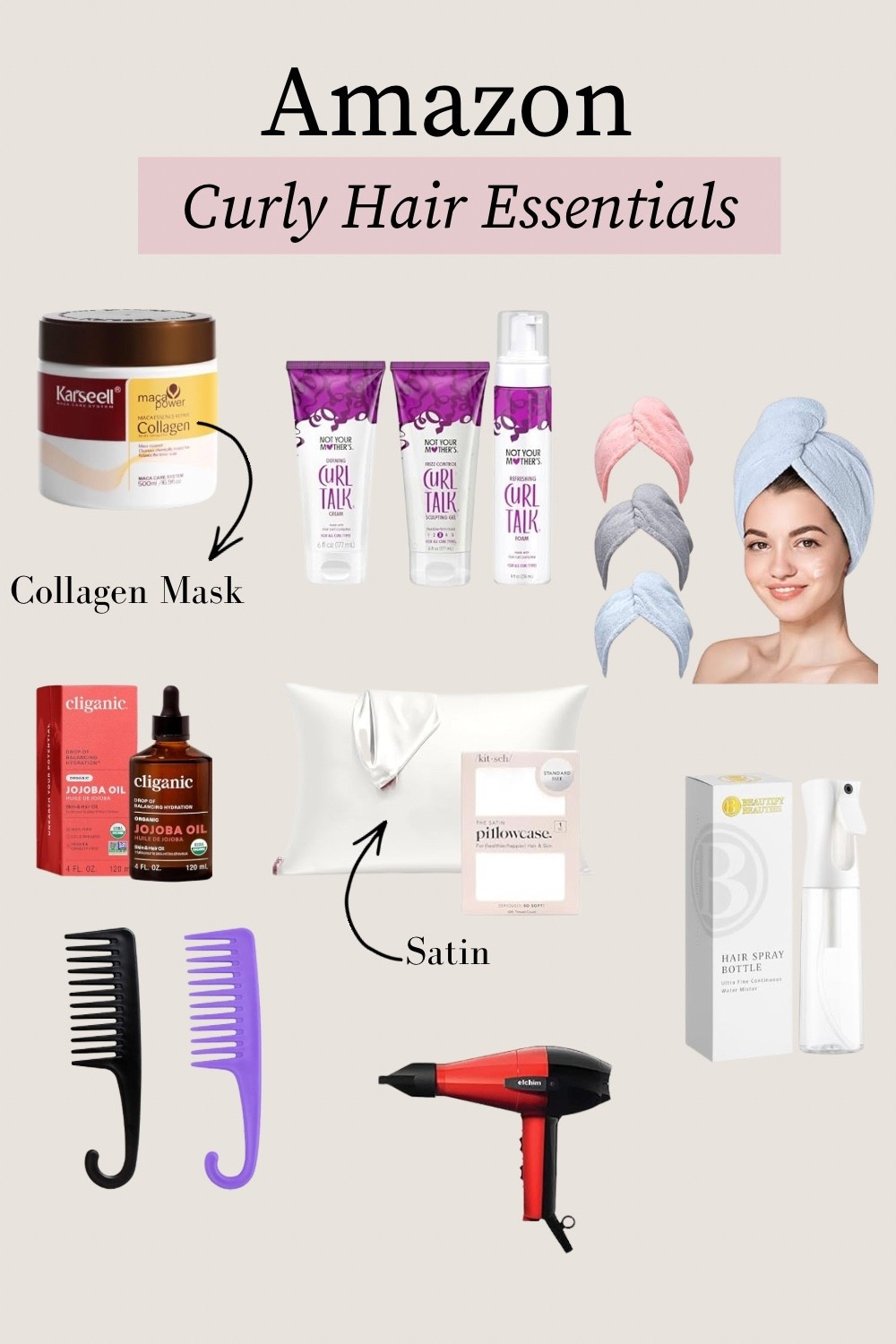 My favorite lazy girl products for curly hair. Ive included curl creams, deep conditioning treatments, microfiber towels, satin pillowcases, wide tooth combs, and more. Perfect for wavy and curly hair routines.​​​​​​​​​​​​​​​ I don’t use them all daily, but I do use them all on a regular basis. 

#LTKBeauty #LTKselfcare