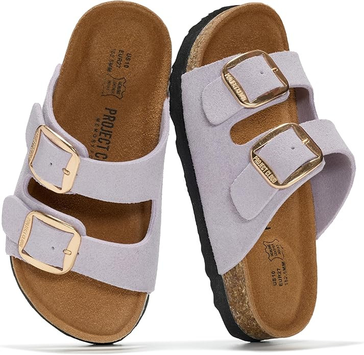 Project Cloud 100% Genuine Leather Kids Sandals - Non Slip and Lightweight Beach Sandals for Girl... | Amazon (US)