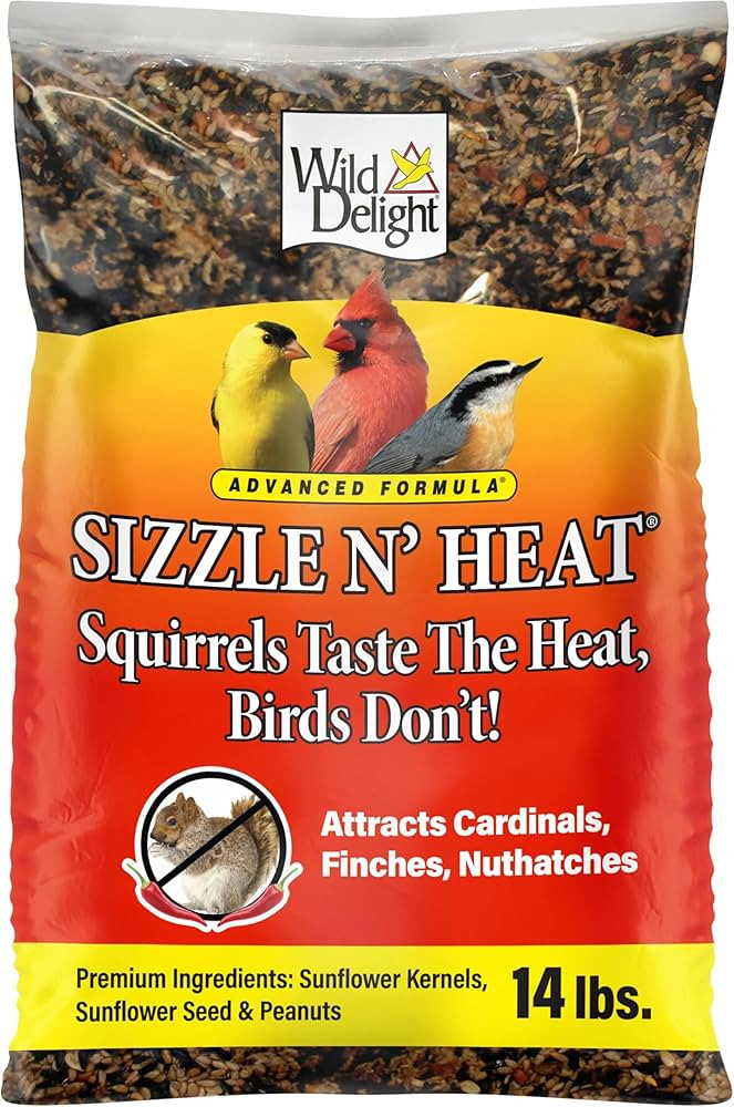 Wild Delight Advanced Formula Sizzle N' Heat Wild Bird Food, Spicy Bird Seed to Deter Squirrels, ... | Amazon (US)