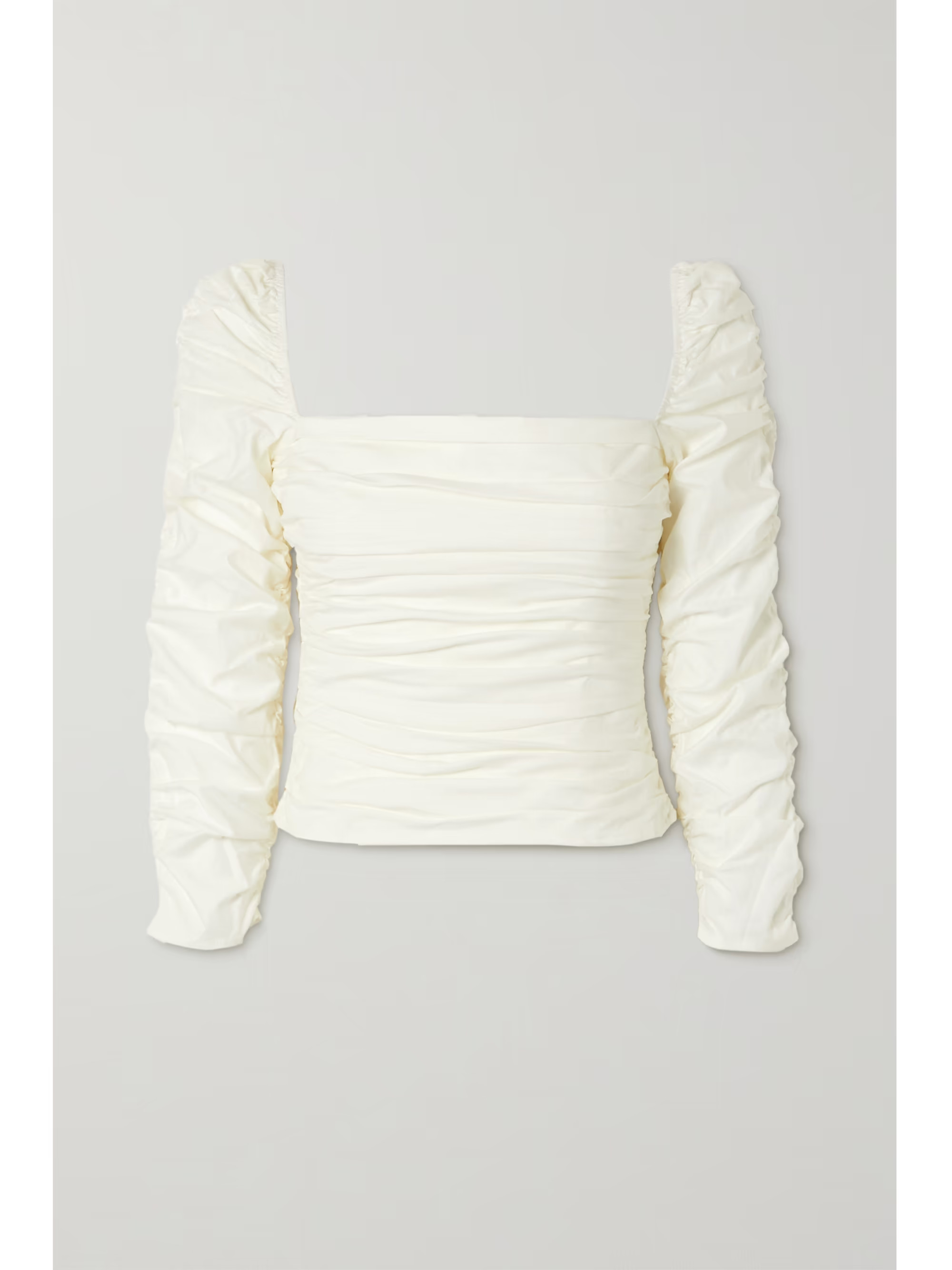 Joi ruched organic cotton-blend poplin top | NET-A-PORTER (UK & EU)