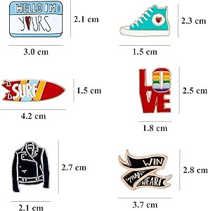 Hicarer 24 Pieces Cute Enamel Lapel Pin Set Cartoon Brooch Pin Badges Brooch Pins Clothing Bags J... | Amazon (US)