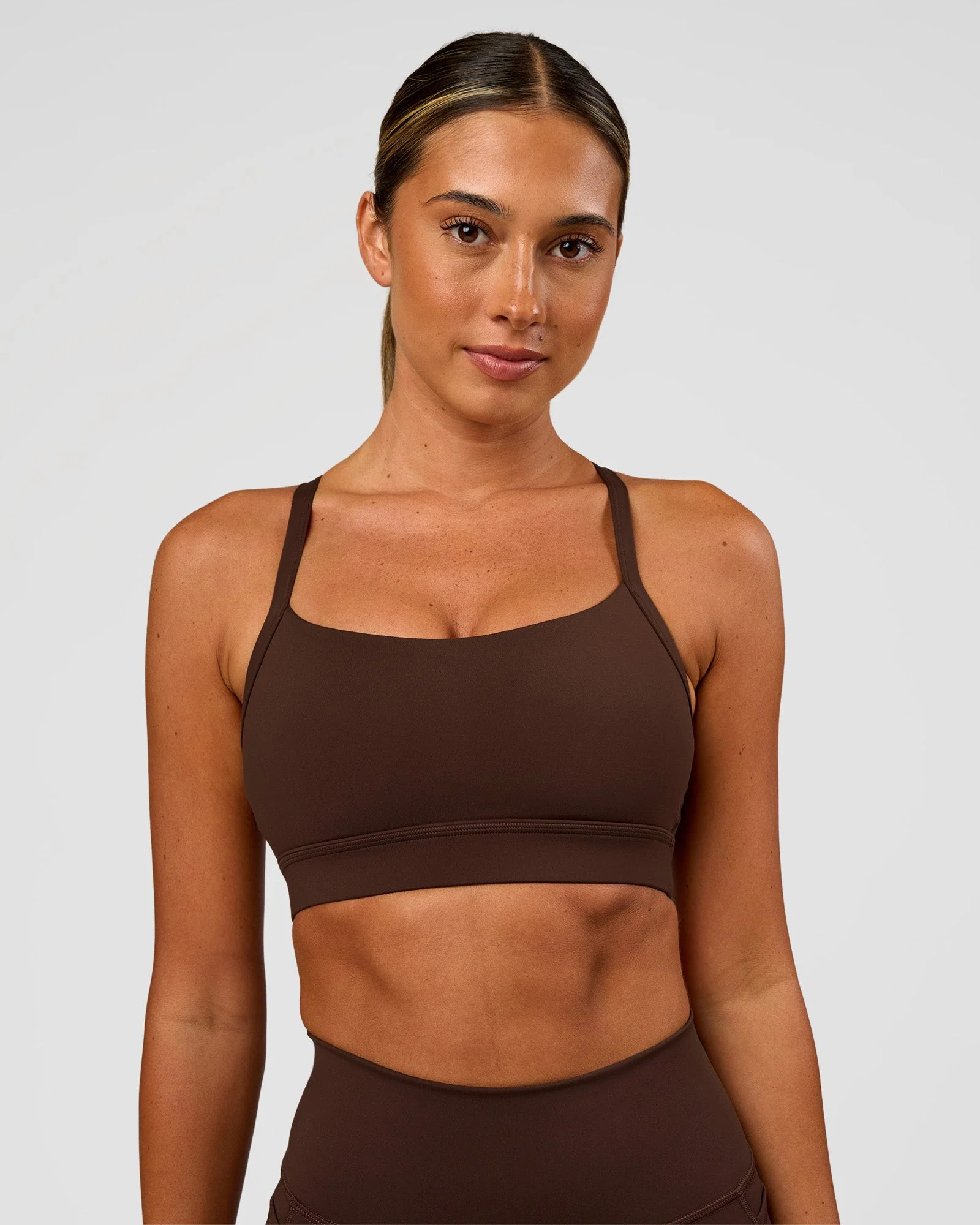 Momentum Sports Bra - Hot Chocolate | LSKD | LSKD