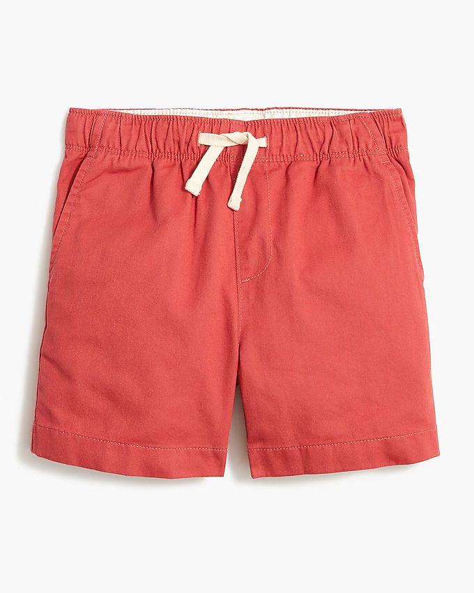 Boys' drawstring twill dock short | J.Crew Factory