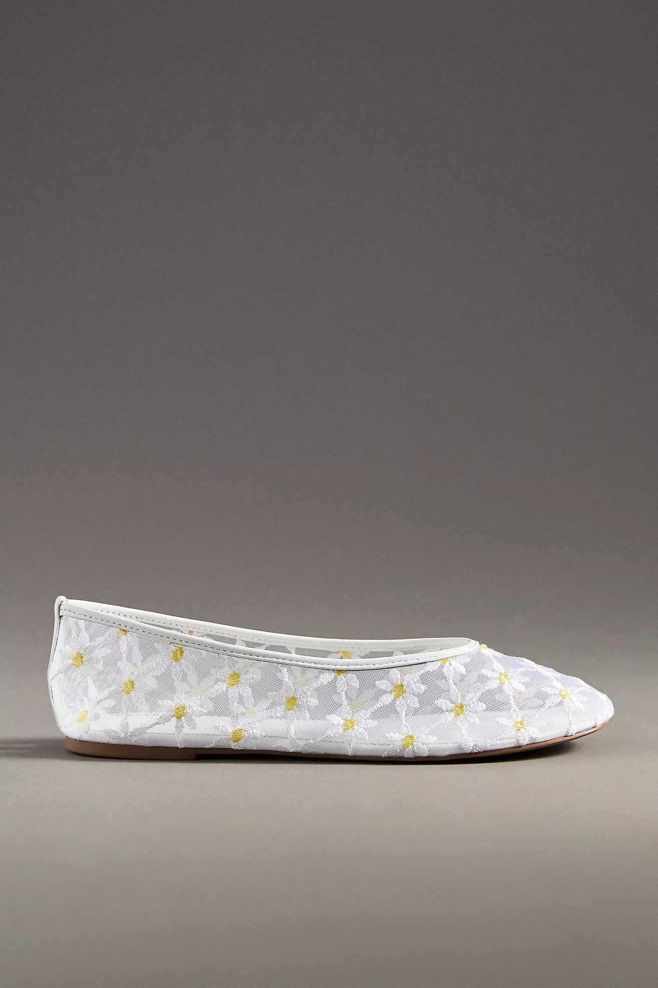 Maeve Embroidered Mesh Flats | Anthropologie (US)