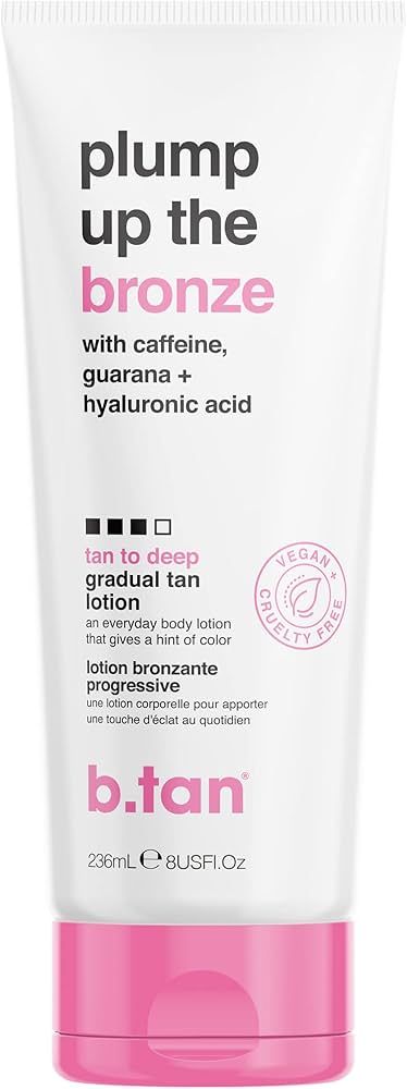 b.tan Dark Gradual Self Tanning Lotion | Plump Up the Bronze Everyday Glow Lotion - Develop a Dee... | Amazon (US)