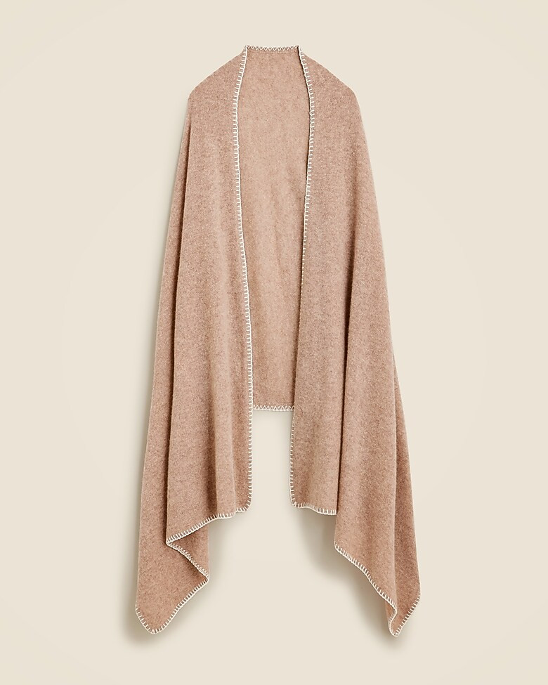 Cashmere whipstitch oversized wrap scarf | J. Crew US