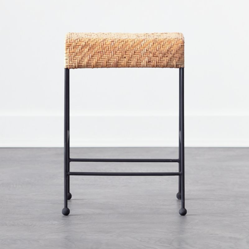 Como Rattan Counter Stool | CB2 | CB2