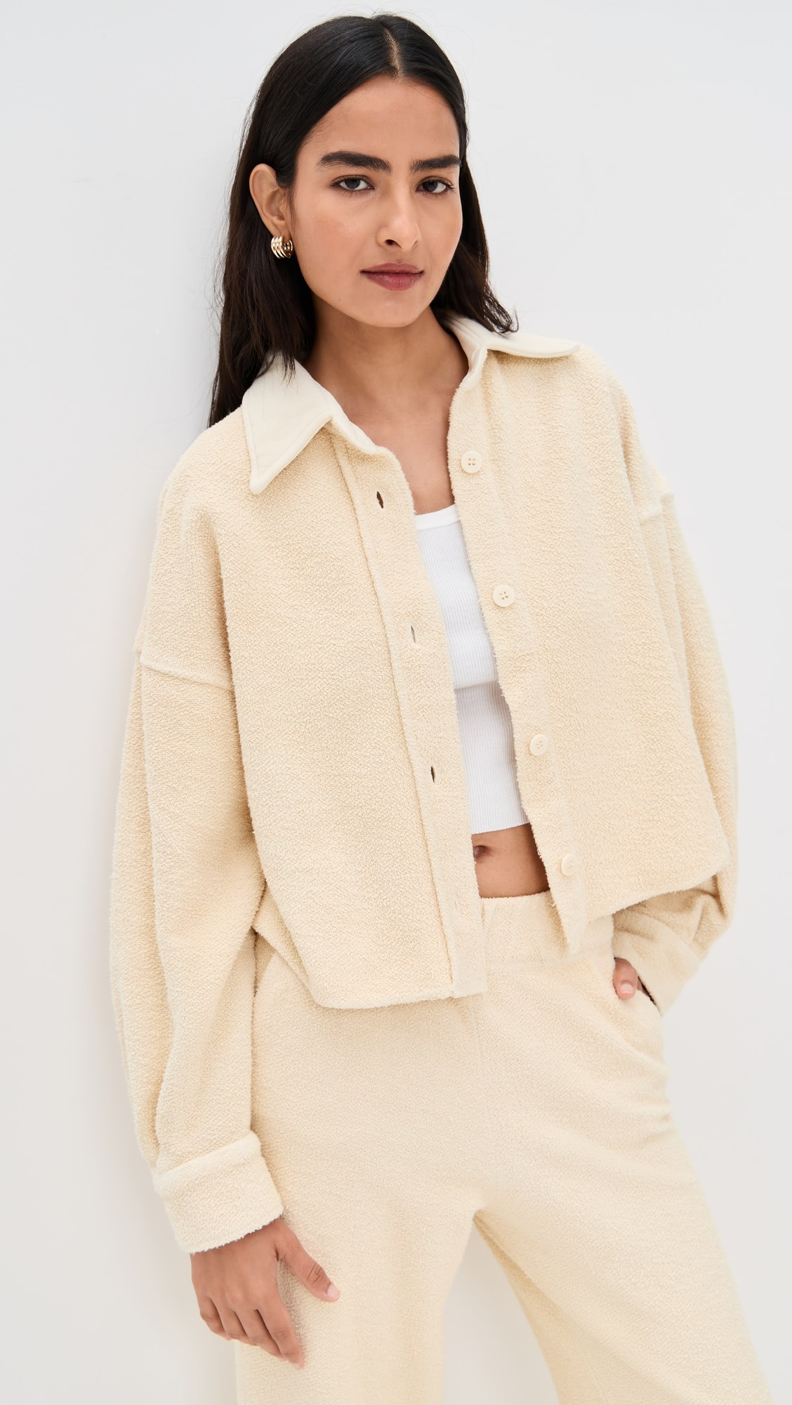Alison Oversized Crop Button Up | Shopbop