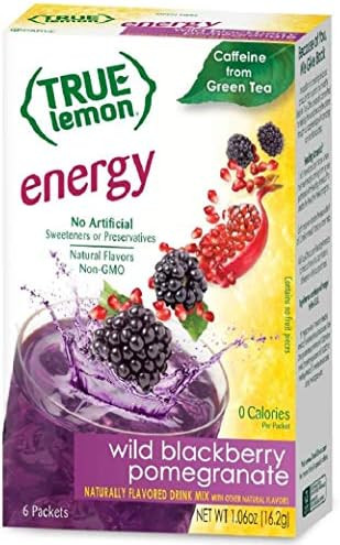 True Citrus Lemon Energy Wild Blackberry Pomegranate, 6 Count (Pack of 12) | Amazon (US)