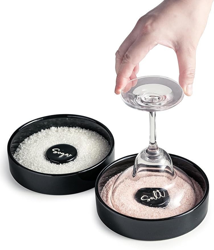 Bar Glass Rimmer for Margarita and Cocktail, Ceramic Salt Sugar Glass Rimmer Sugar Container for ... | Amazon (US)