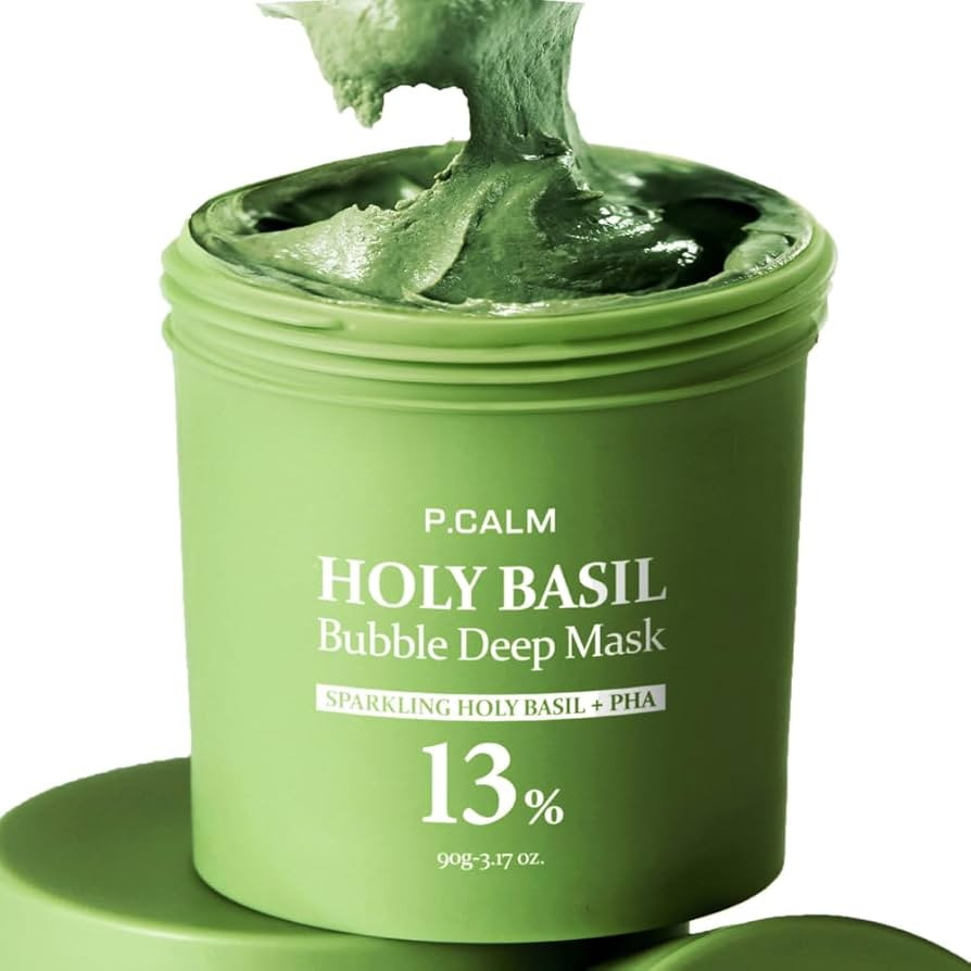 P.CALM Holy Basil Bubble Deep Mask – Holy Basil & Carbonated Water for Cleansing Pores & Blackh... | Amazon (US)