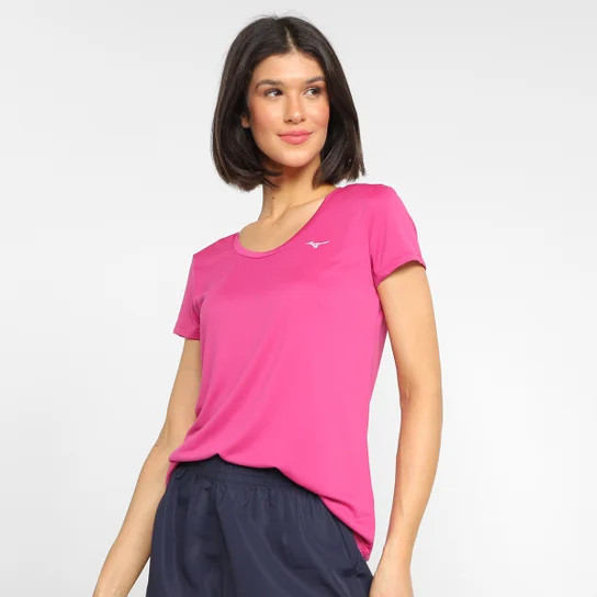 Camiseta Mizuno Nirvana Feminina - Rosa Escuro | Netshoes (BR)