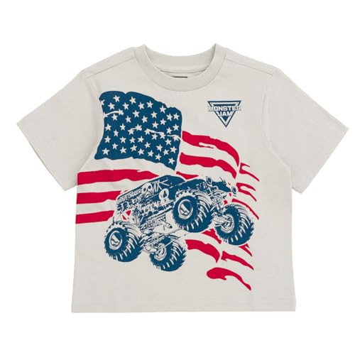 Monster Jam Grave Digger July 4th Toddler Boys Matching Family T-Shirt Light Gray 3T | Amazon (US)