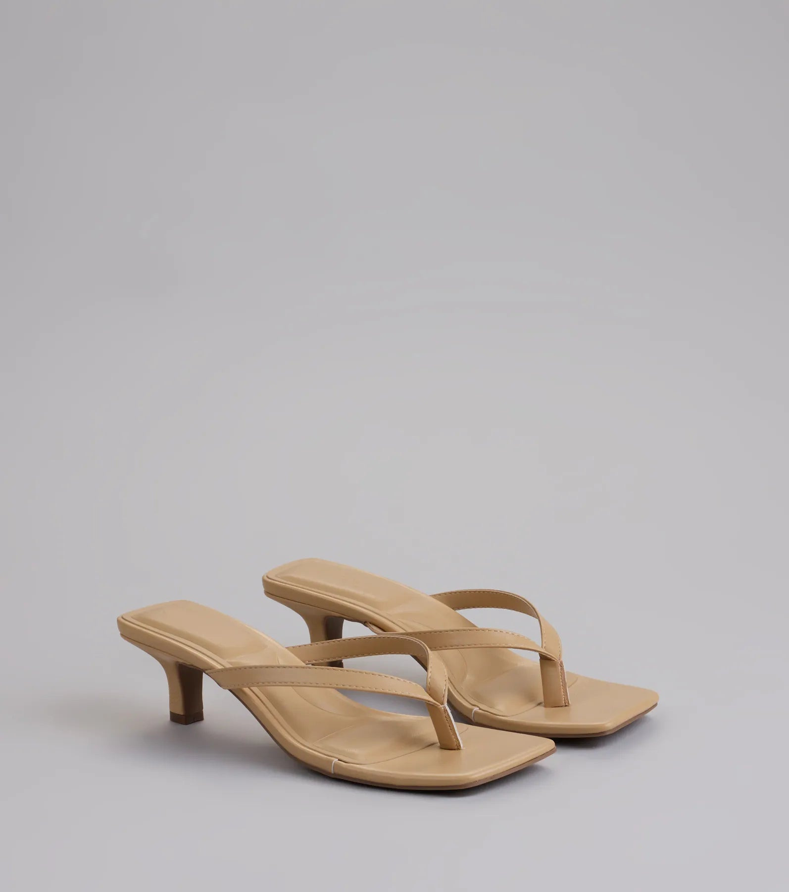 Feeling Chic Thong Square Toe Heels | Windsor Stores