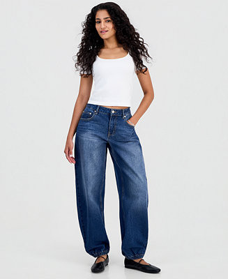 Juniors' Balloon-Leg Jogger Jeans | Macy's