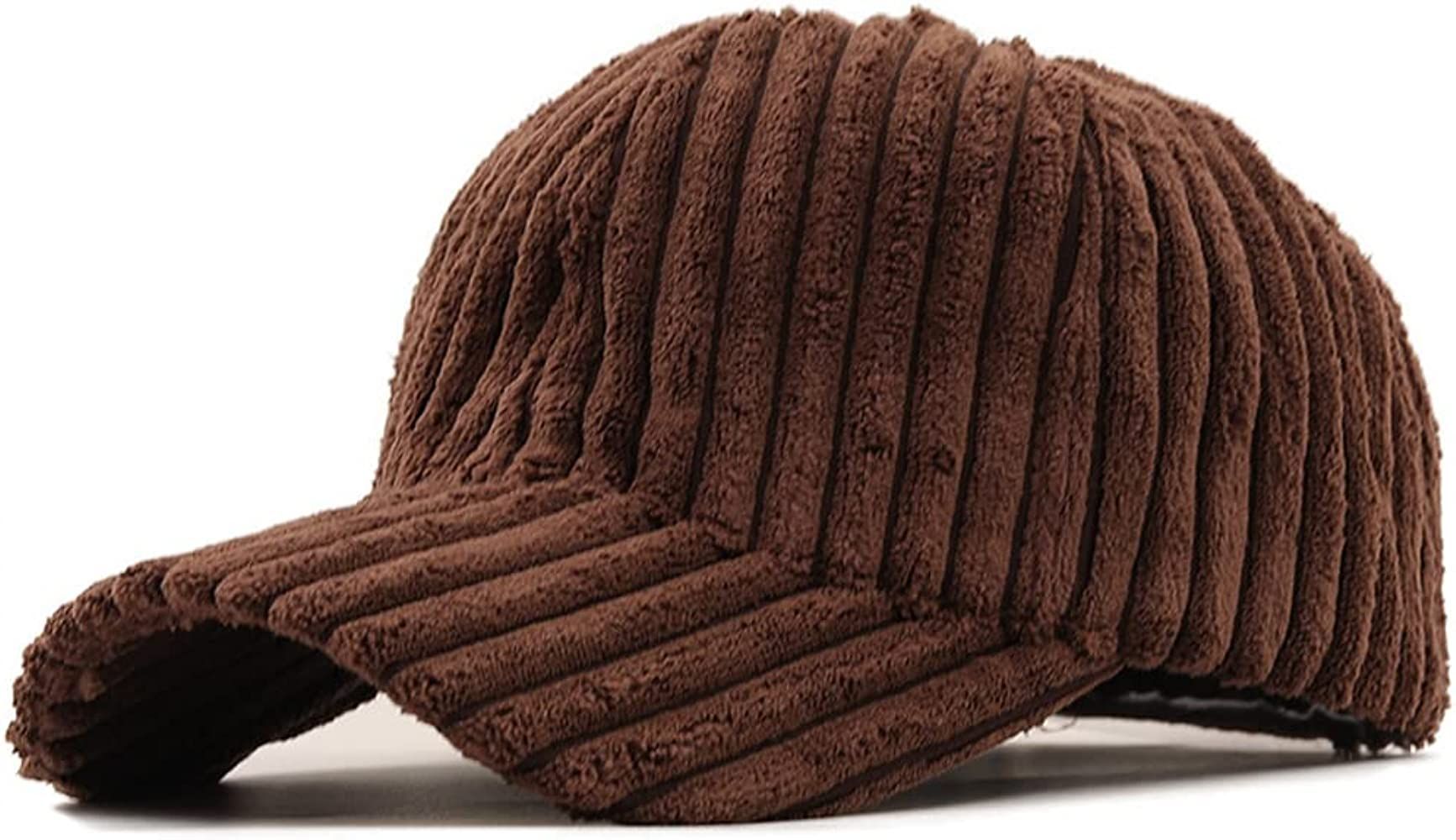 Avilego Womens Corduroy Baseball Cap Winter Warm Adjustable Baseball Hat for Outdoor Travel | Amazon (US)