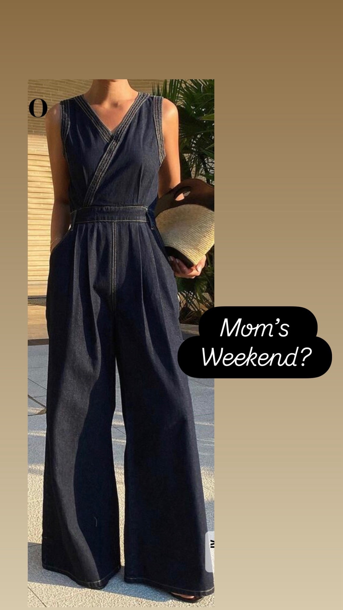 Denim jumpsuit 
Moms weekend 


#LTKdayinmylife #LTKootd #LTKgrwm