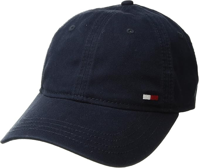 Tommy Hilfiger Men's Cotton Billy Adjustable Flap Baseball Cap | Amazon (US)