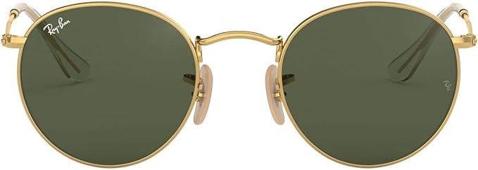 Ray-Ban Rb3447n Flat Lens Metal Round Sunglasses | Amazon (US)