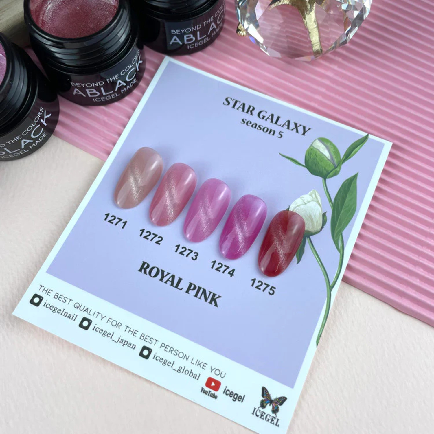 ICEGEL Star galaxy royal pink gel polish | Walmart (US)