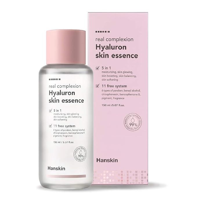 Hanskin Real Complexion Hyaluron Skin Essence - Hyaluronic Acid, Moisturizing, Glowing, Soft & Fr... | Amazon (US)