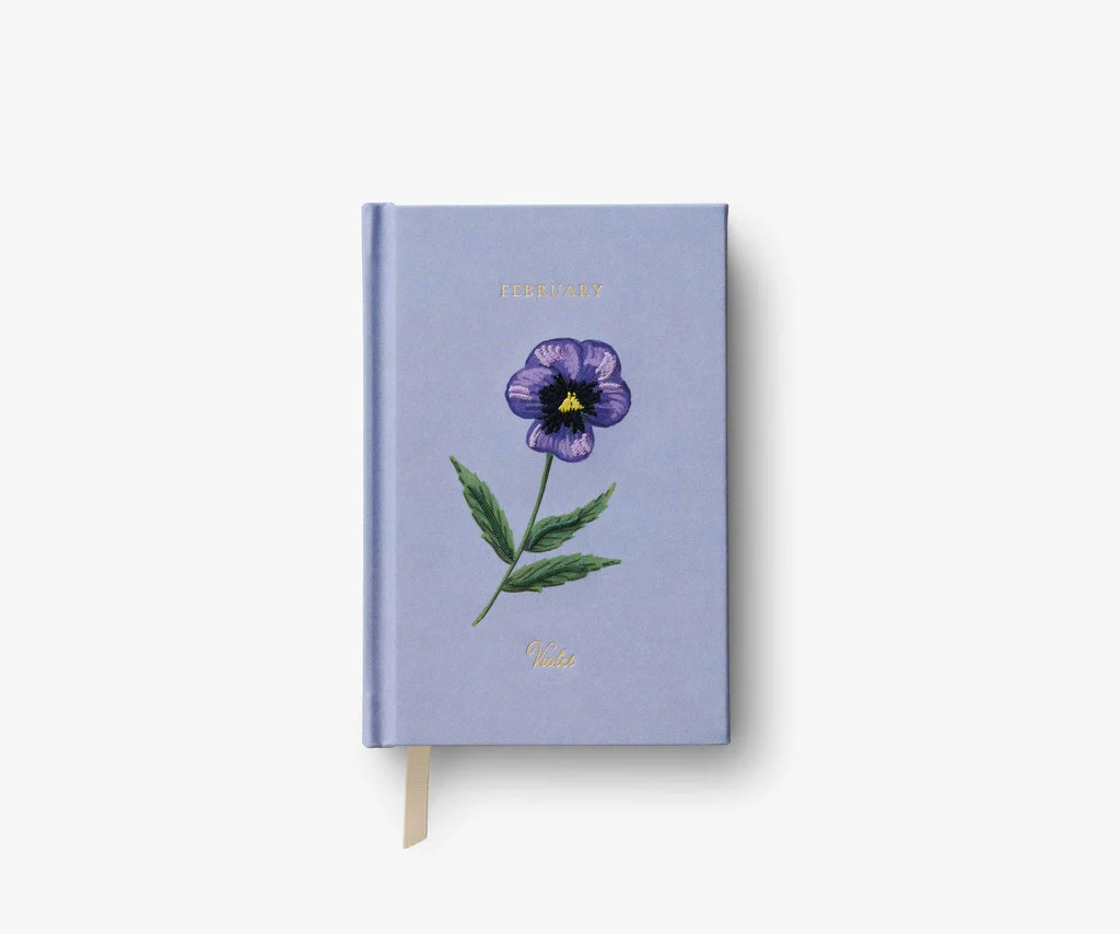 Birth Month Mini Embroidered Journal - February | Rifle Paper Co.