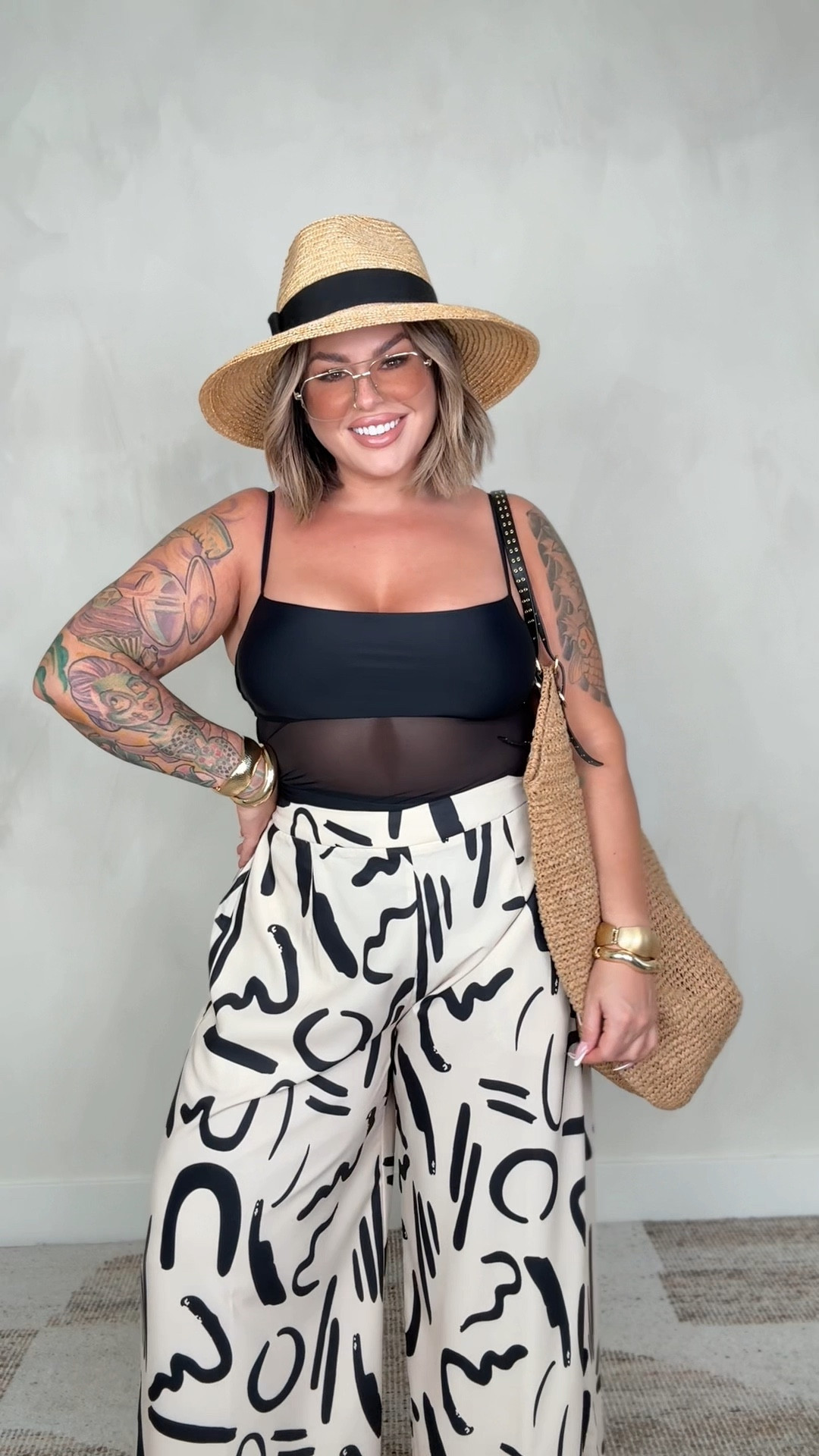 @cupshe haul #cupshe #cupshepartner 
Use code shayna15 to save 15% off $70 usd or more 
I’m 5’5 for height reference. 
Size XL brown suit 
Cover up dress L 
Maxi stripe dress L 
Blue short dress xl 
Black romper xl 
Black swim L long torso 
Plum dress L 
Zebra shorts set xl runs small size up 
Abstract pants XL ￼

I can’t link any items here that are not Cupshe I’m sorry. No link for bags hats or accessories on this post. ￼
