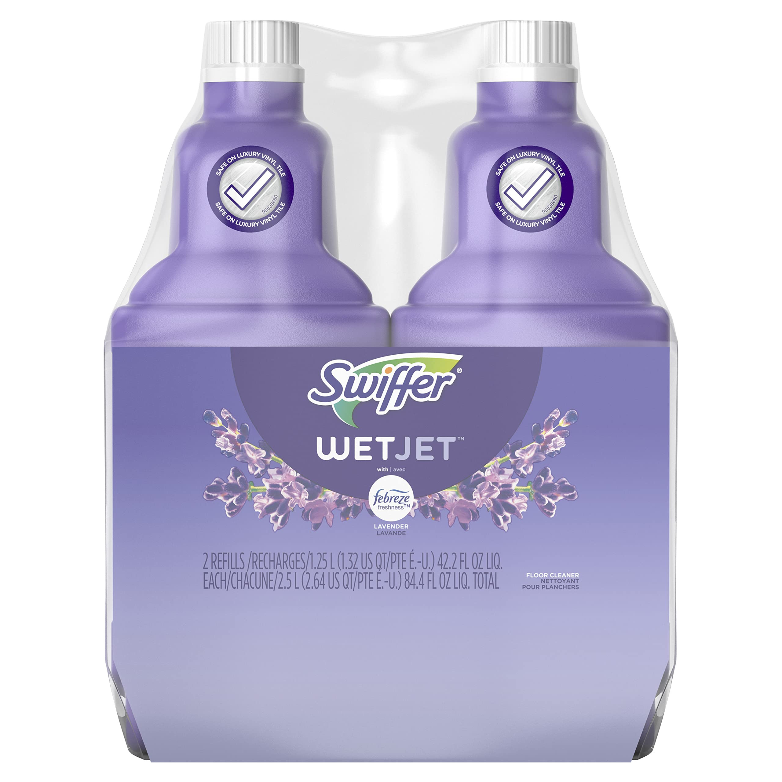 Swiffer WetJet Multi-Purpose Floor Cleaner Solution with Febreze Refill, Hardwood Floor Cleaner, ... | Amazon (US)