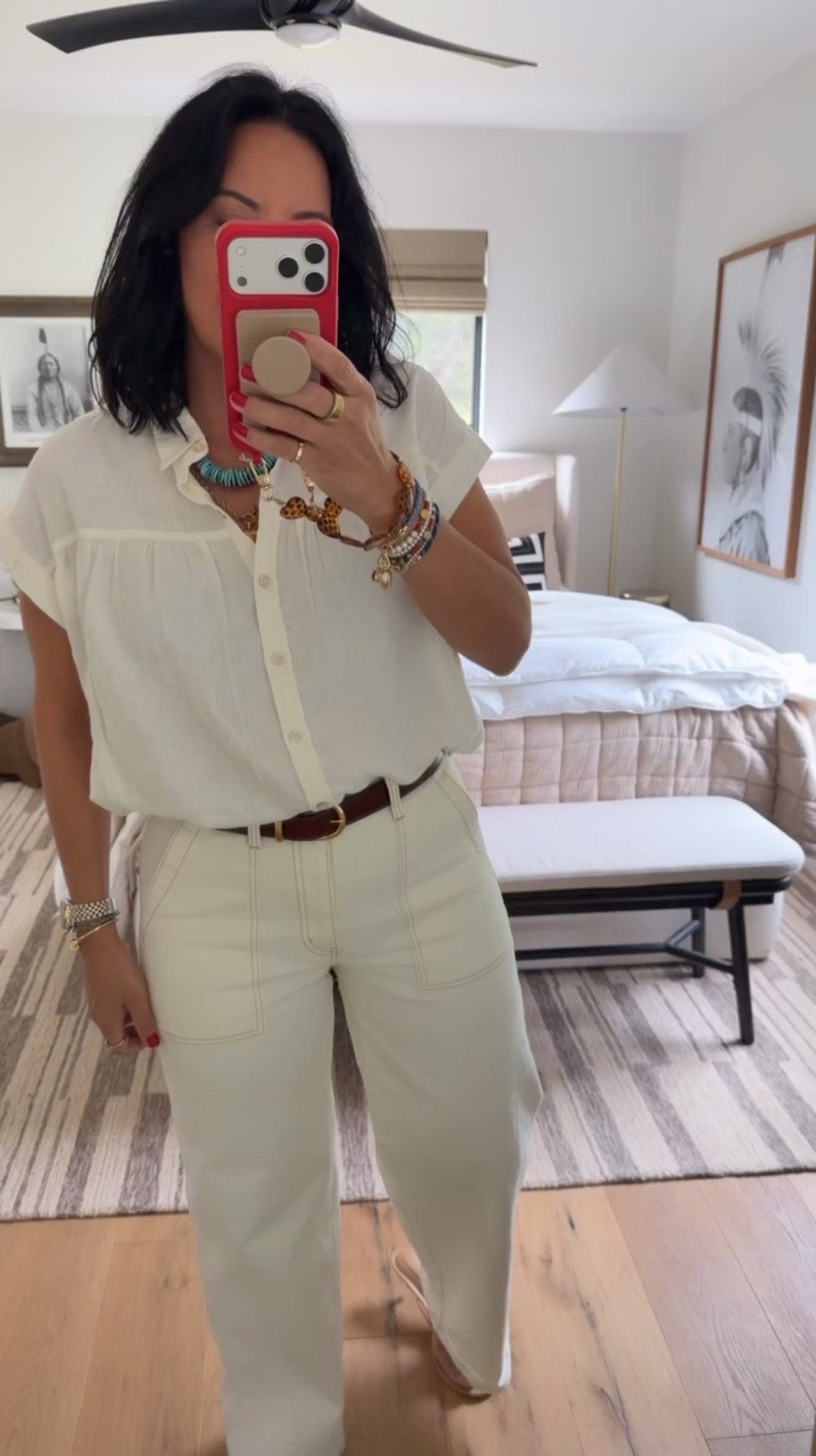 Top size medium, jeans size 8 (they fit tts), shoes fit tts but size down if you are between sizes. 



#LTKootd #LTKOver40 #LTKMidsize