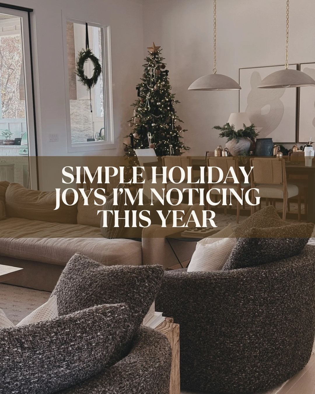 Simple holiday joys are the ones that stay with us the longest.
This season, I’m noticing how the quiet moments at home feel just as meaningful as the celebrations themselves ✨

From soft candlelight flickering in the evenings, to cozy textures layered just right, to little festive touches tucked into everyday spaces—these are the details that make a home feel calm, warm, and intentional during the holidays.

Which simple holiday joy are you leaning into this year?
A peaceful bedroom, a softly styled mantel, or a cozy living room moment by the fire? I’d love to know 🤍

#porcheandco #modernclassic #holidayhome #holidayinspo #neutralchristmas #cozyinteriors #christmasdecor #holidaystyling #modernclassichome #interiordesigninspo #seasonalstyling

Do you want to bring our dreamy Modern Classic style interior design into your own home? 🏡
You’re in luck! Reserve our Online Interior Design packages today -> https://porcheandco.com/edesign ✨
We can’t wait to work with you & design your home with #porcheandco


#LTKHome #LTKHoliday #LTKSeasonal
