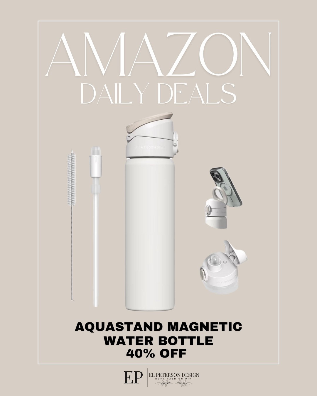 Amazon 
Daily Deals
Magnetic water bottle 

#LTKFindsUnder100 #LTKSaleAlert #LTKHome
