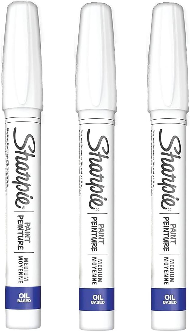 Sharpie, Medium Point, White Ink, Pack of 3 Oilased Paint Marker | Amazon (US)
