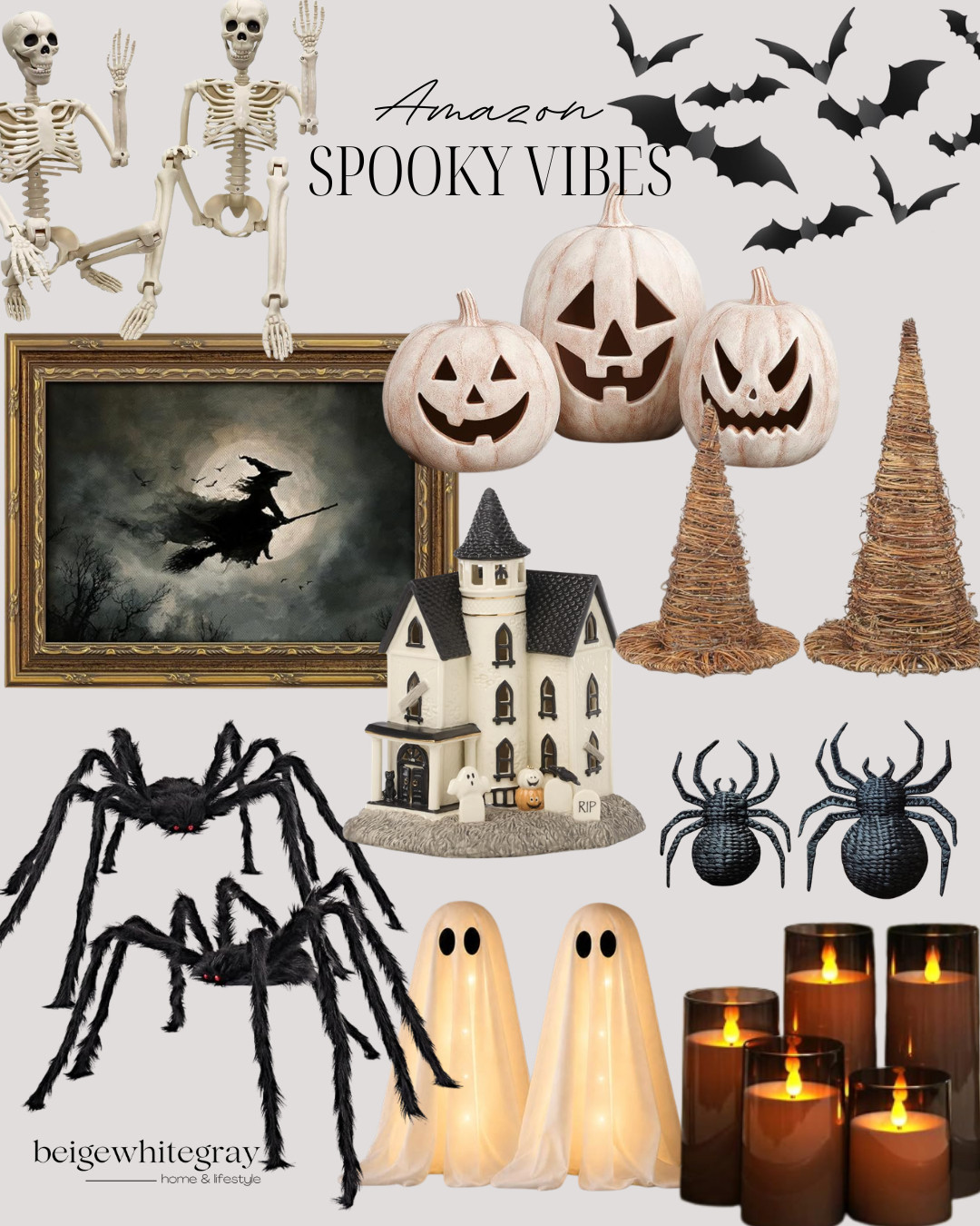 Amazon Spooky Vibes, amazon halloween decor, spooky halloween decor, halloween home decor, halloween decorating ideas, amazon halloween finds, spooky vibes, halloween aesthetic, ghost decor, skeleton decor, halloween pumpkins, witch decor, haunted house decor, halloween candles, halloween bats, halloween spiders, spooky season decor, neutral halloween decor, indoor halloween decorations, halloween party decor, fall halloween finds

#LTKSeasonal #LTKHome