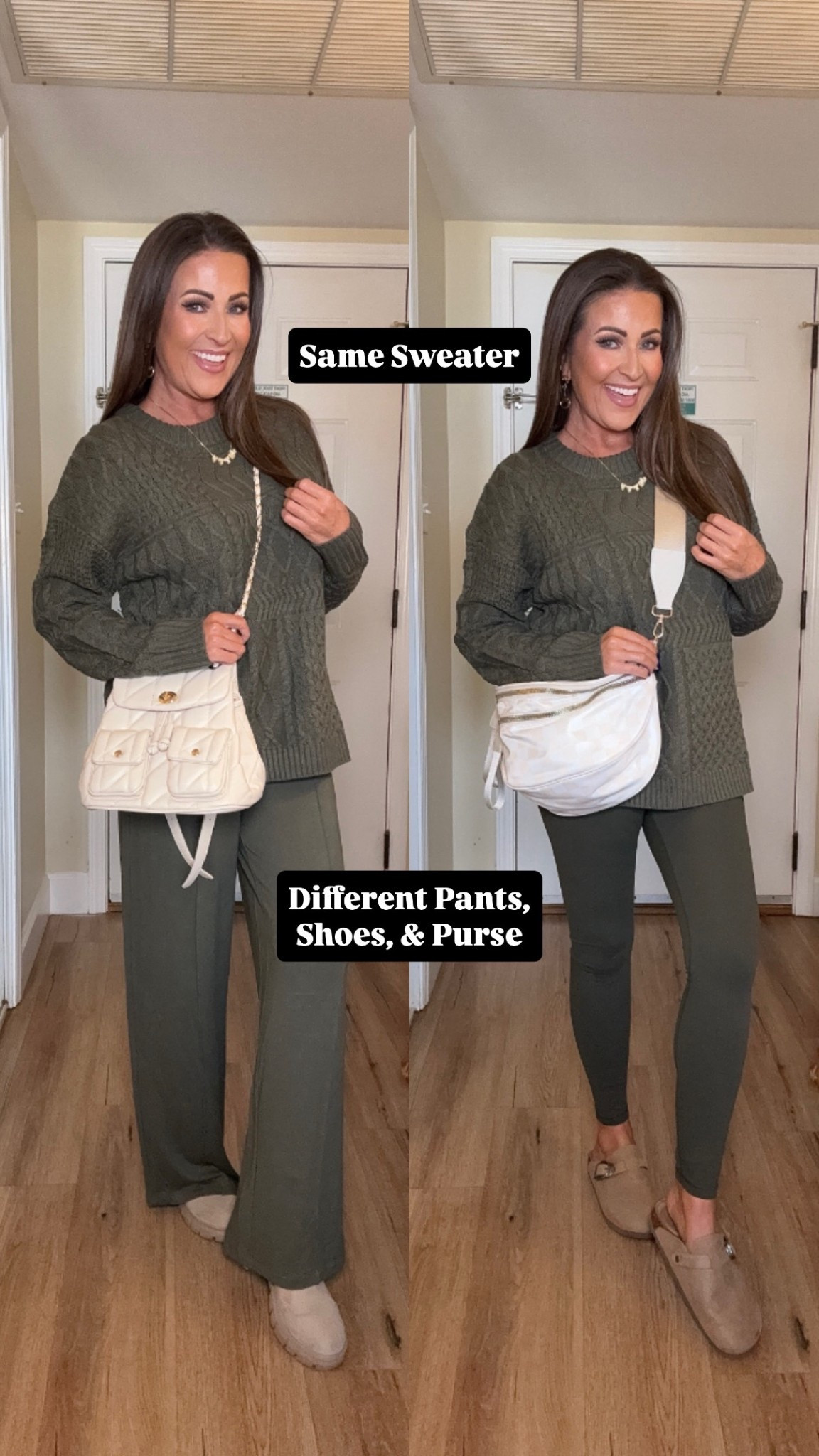 Sweater: Sized up 2 sizes to a L
Leggings: S
Pants: XS



#LTKFindsUnder100 #LTKootd #LTKFindsUnder50