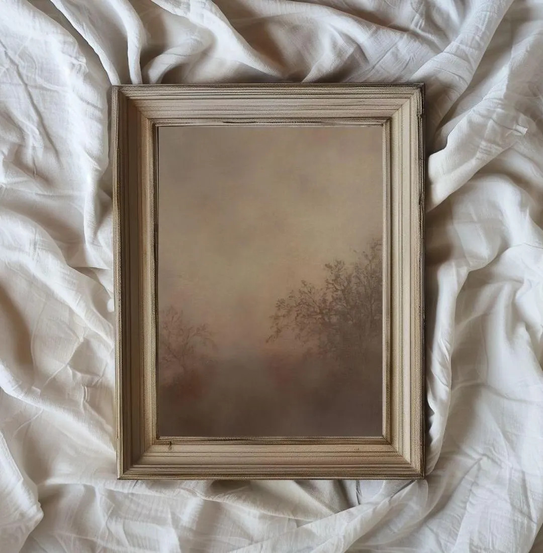 Subtle Autumn Landscape/ Oil Painting/ Printable Digital Art/ Wall Art/ Warm Earthy Tones/ Minima... | Etsy (Global)