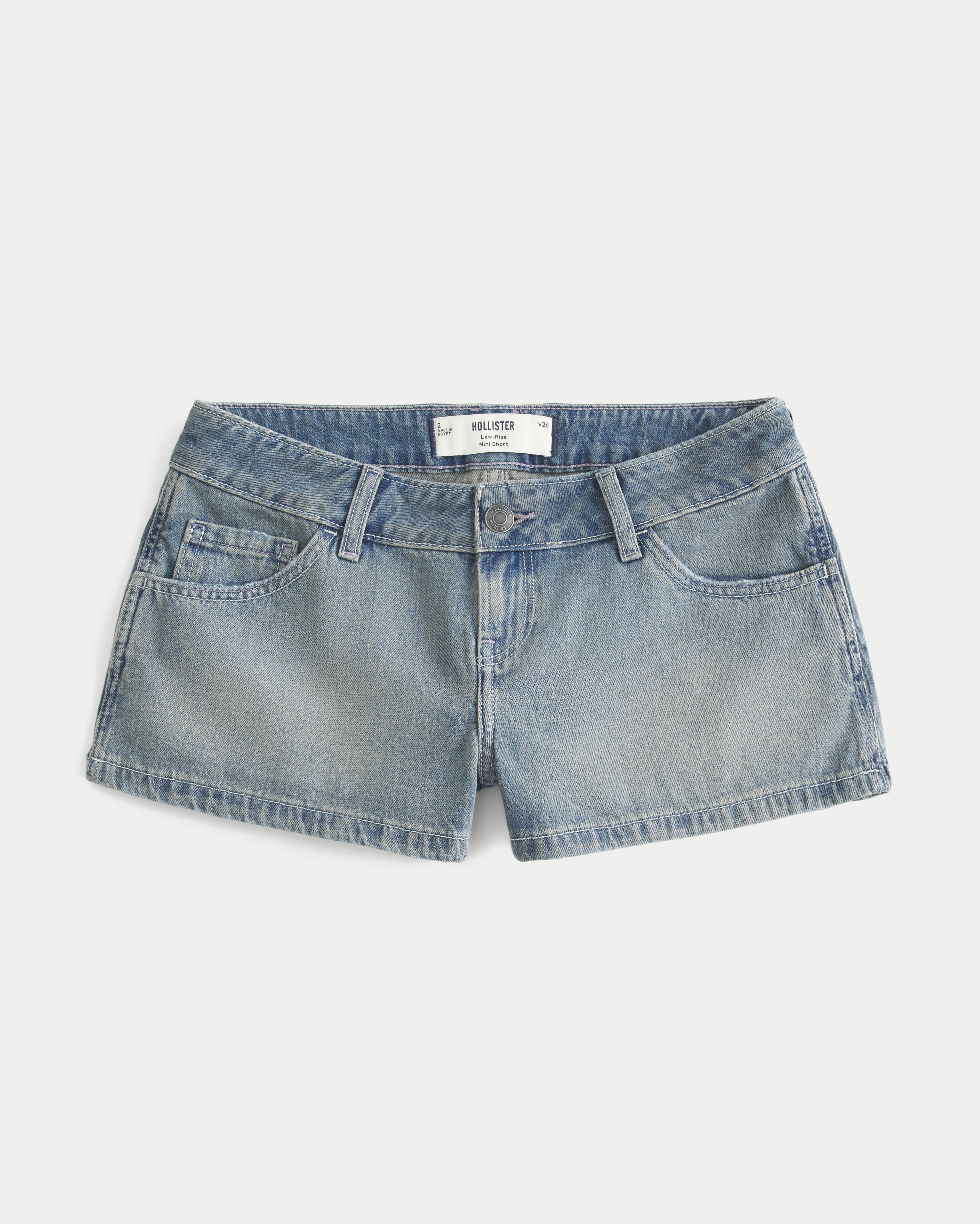 Low-Rise Mini Jean Shorts | Hollister (US)