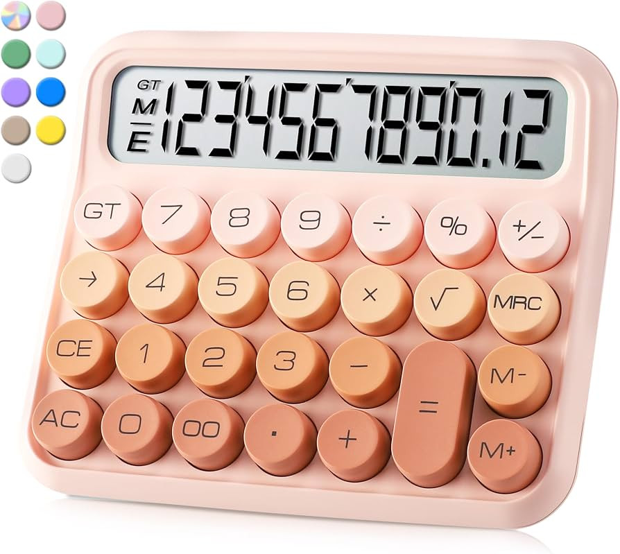 VEWINGL Mechanical Switch Calculator, 12 Digit Large LCD Display and Buttons, Great for Everyday ... | Amazon (US)