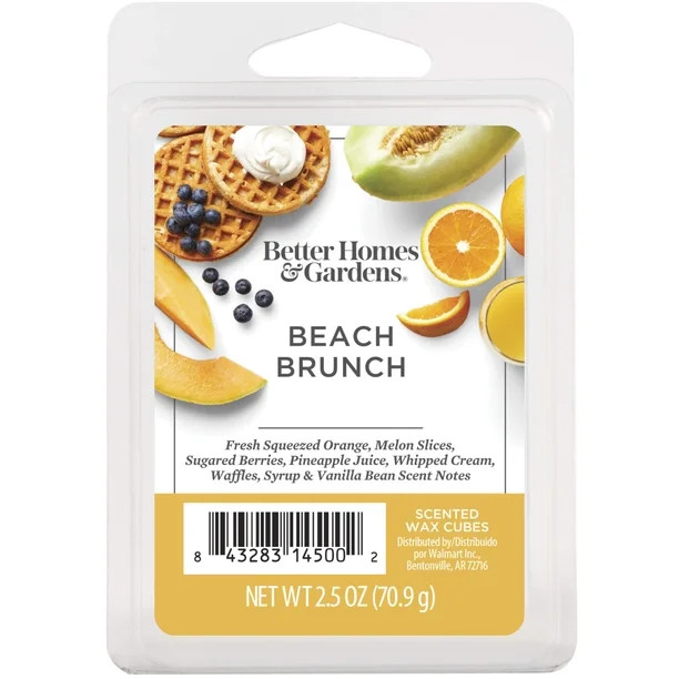 Beach Brunch Scented Wax Melts, Better Homes & Gardens, 2.5 oz (1-Pack) | Walmart (US)