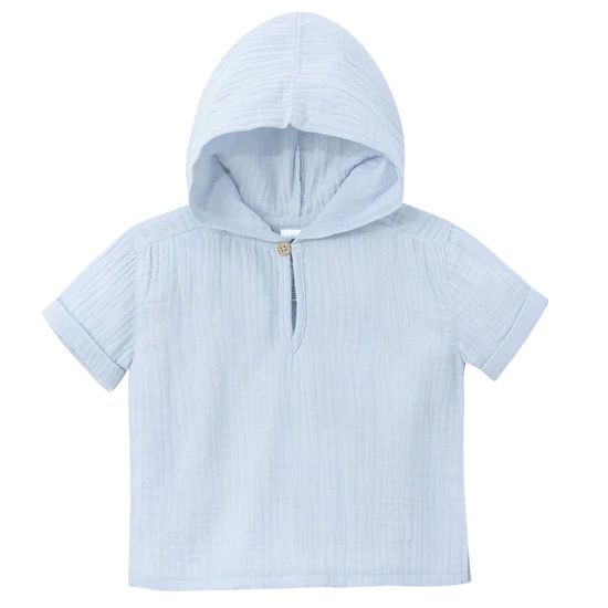 Infant & Toddler Boys Blue Gauze Hoodie | Gerber Childrenswear