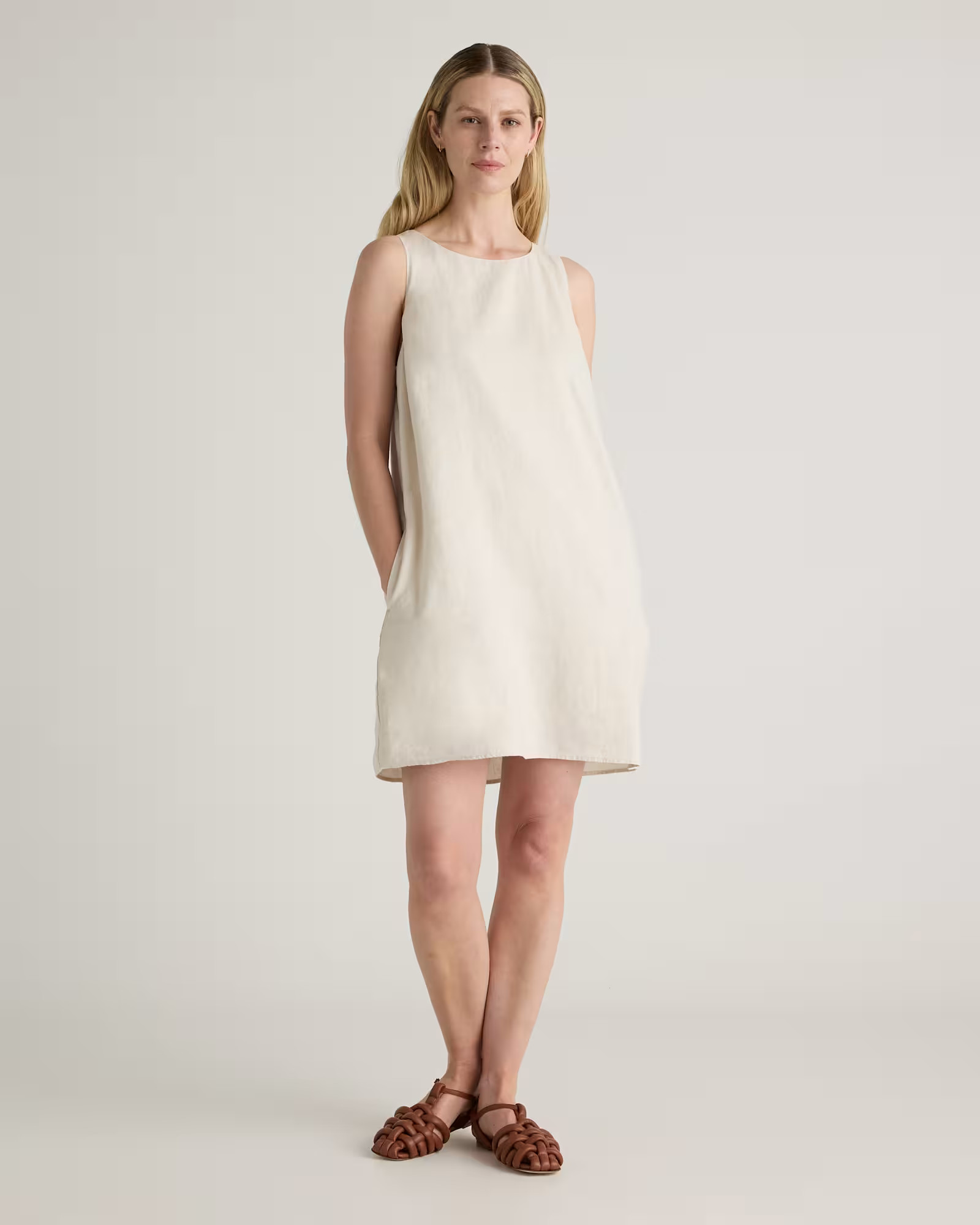 100% European Linen Tank Mini Dress | Quince
