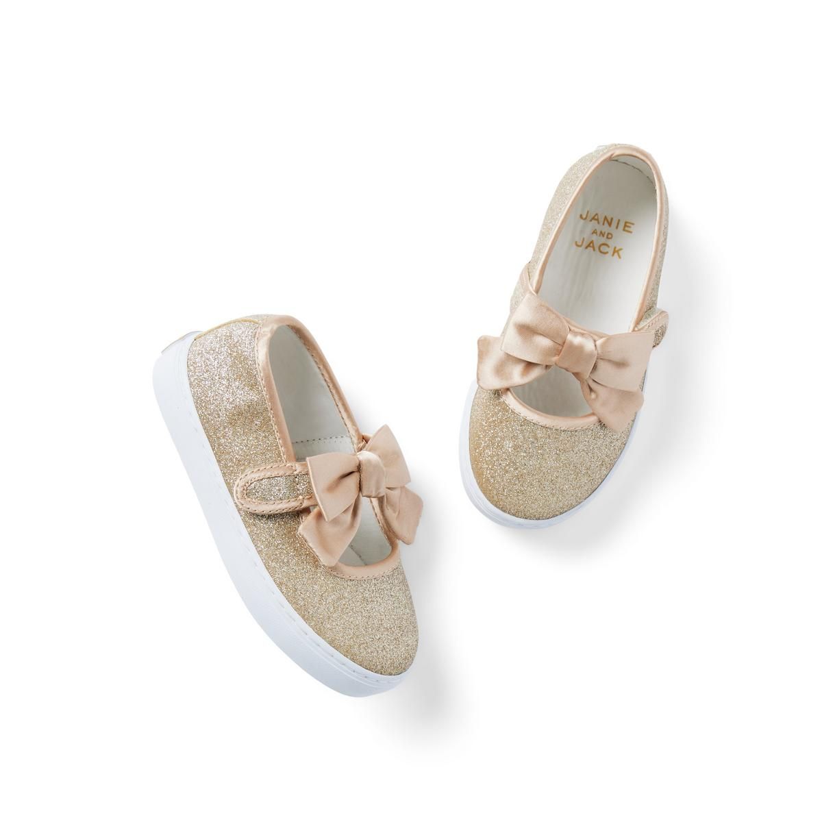 Glitter Bow Sneaker | Janie and Jack
