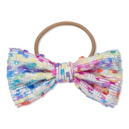 Lele Sadoughi Metallic Confetti Boucle Charlie Bow Scrunchie - Metallic Confetti Boucle | Ulta