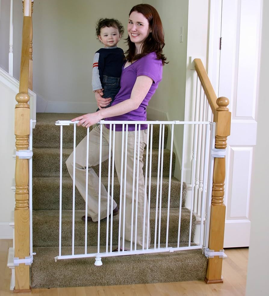 Regalo Extra Tall and Wide 2-in-1 Stairway and Hallway Wall Mounted Baby Gate, Bonus Kit, Include... | Amazon (US)