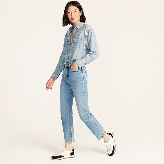 Petite High-rise '90s classic straight jean in Scuttle wash | J.Crew US