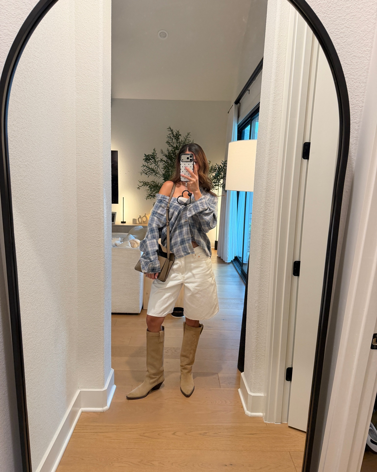 Small tube top , 25 jorts, small men’s plid shirt. #gap #jorts #boots #casual #plaidshirt #abercrombie

#LTKootd #LTKmomlife #LTKdayinmylife