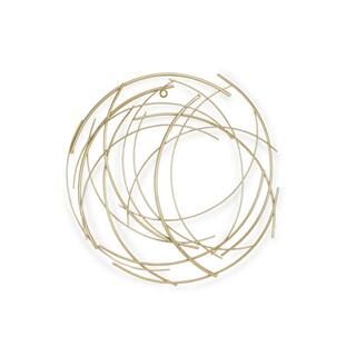 Cheungs Gold Abstract Round Wall Art | The Home Depot