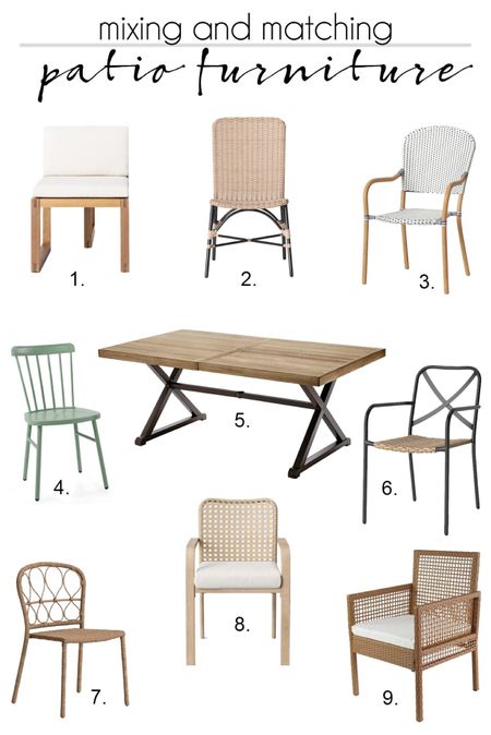 A variety of my favorite patio chairs to mix and match with any patio table #outdoorliving #patio

#LTKSeasonal #LTKunder100 #LTKstyletip