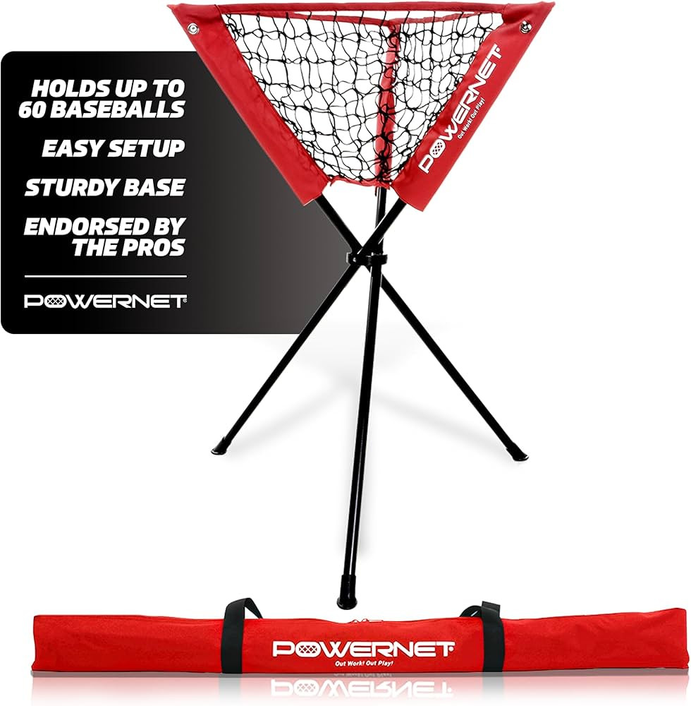 PowerNet Baseball Softball Portable Ball Caddy, Holds Bucket of Baseballs, Softballs, Tennis Ball... | Amazon (US)